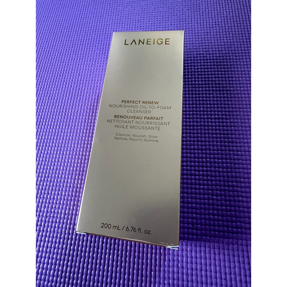 New Laneige Perfect Renew Nourishing Oil to Foam Face Neck Cleanser 200 ml